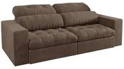 Sofá Retrátil e Reclinável 3 Lugares 200cm Viena A12 Suede Capuccino -