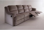 Sofá 4 Lugares Articulado / Reclinável Elétrico - Concept 2066 Suede Cinza