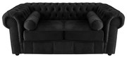 Sofá Chesterfield 02 Lugares 1.80 com Tachas - Wood Prime 25998