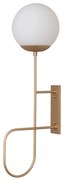 Arandela Trombone 20X27,3X71,4Cm 1Xe27 Alumínio E Globo Ø20Cm | Usina... (BT - Branco Texturizado, FOSCO)