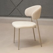 Cadeira Nylah Estofada Estrutura Aço Carbono Pintura Eletrostática Design Moderno