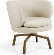 Poltrona Decorativa Sala de Estar Melissa Base Ka Giratória Castanho C