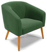 Cadeira Sala de Jantar Pé Palito Castanho Stella Suede D03 - D'Rossi - Verde