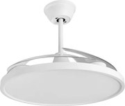 Ventilador De Teto Led Termoplástico Branco 30w Lótus