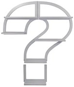 Estante Aérea Ponto de Interrogação Prata Woodyou