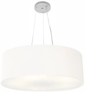 Lustre Pendente Cilíndrico Vivare Md-4010 Cúpula em Tecido 60x21cm - Bivolt