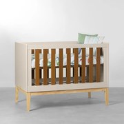 Berço Mini Cama Noah com Pés Square Natural - Areia e Savana