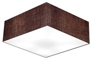 Plafon Quadrado Md-3001 Cúpula em Tecido 12/35x35cm Café - Bivolt