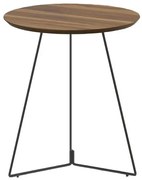 Mesa Lateral Rebord Alta Tampo Madeira Natural com Base Ouro Velho 55 cm (ALT) - 49505 Sun House