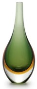 Gota Mini Média Bicolor Verde com Âmbar Murano Cristais Cadoro