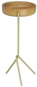Mesa Apoio Monalisa Alta Natural Base Aco Gold 56cm - 60206 Sun House