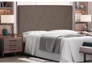 Cabeceira Aquilla Para Cama Box Casal 140 cm Suede S04 - D'Rossi - Caramelo