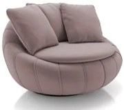 Poltrona Decorativa Redonda Giratória com Almofadas Saphire Z32 Veludo