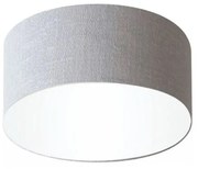 Plafon Cilíndrico Md-3010 Cúpula em Tecido 30x12cm Cinza - Bivolt
