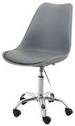 Cadeira Saarinen Assento em Polipropileno cor Cinza com Base Cromada - 45064 Sun House
