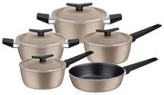 Jogo de Panelas Tramontina Spezia 5 Peças Indução Alumínio Starflon Areia