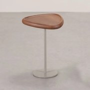 Mesa Lateral Olivet Baixa Tampo Orgânico Madeira Natural - 78285 Sun House