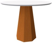 Mesa de Jantar Agnes 100 cm Off White Base Ypê N02 - D'Rossi