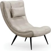 Poltrona Decorativa Para Sala de Estar com Almofada e Pés Palito Lord