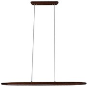 Pendente Led Ferro Madeira Imbuia 20w 3000k Native