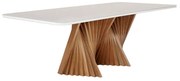 Mesa de Jantar com Vidro 220x110 cm Yunak - DT 55289