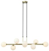 Pendente Abaporu Metal Dourado E Vidro Branco 34X110X28Cm 8Xg9 | Bella... (Dourado)