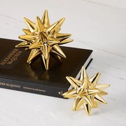 Enfeite Decorativo "Ouriço" Em Cerâmica Dourado 15x16 cm M02 - D'Rossi