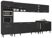 Armário de Cozinha CP07 Para Pia 180cm Pérola Z34 Preto     - Mpozenat
