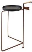 Mesa Apoio Palace Alta Tampo Preto Base Aco Corten 75cm - 60158 Sun House