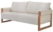 Sofa Trebian Cinza com Pes Madeira Macica Jequitiba 3 Lugares -49496 Sun House