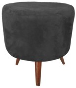 PUFF BANQUETA DECORATIVA DORA REDONDO SU - Preto