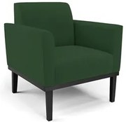 Poltrona Base Madeira Preto Kit 2 Maressa Veludo Verde - Ibiza
