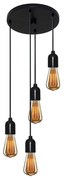 Luminária Pendente Retro Md-4162/4 Suporte Para Lâmpada / Não Inclusa - Bivolt