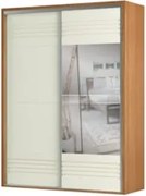 Guarda Roupa Solteiro com Espelho 179cm 2 Portas 100% MDF TW601E Freij