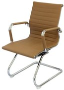 Poltrona Eames Esteirinha Fixa Caramelo Base Cromada - 26135 Sun House