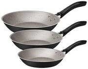 Jogo de Frigideiras Tramontina Linz 3 Peças Alumínio Antiaderente Starflon Preto