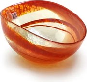 Bowl de Murano Laranja Espiral Yalos