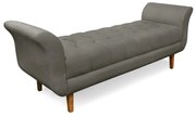 Recamier Olinda Suede 160 cm Pés Chanfrado Castanhos M11 - D'Rossi - Grafite
