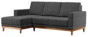 Sofá Living 200cm 3 Lugares Com Chaise Esquerdo Kayrós D05 Linho Chumb
