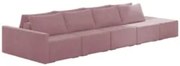 Sofá Ilha Modular com Puff para Sala Living 392cm Georgia Z08 Veludo R