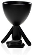 Vaso Decorativo Bob Robert Plant Perna Cruzada Em Poliresina Preto 14,5x11x10 Cm - D'Rossi