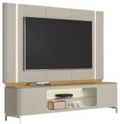 Painel TV 75 Pol e Rack 239cm com LED Martan Tauari/Off Flex L06 - Mpo