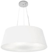 Lustre Pendente Cone Md-4002 Cúpula em Tecido 21/60x50cm Branco - Bivolt