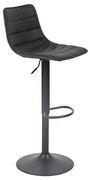 Banqueta Decorativa Travis PU com Regulagem de Altura Base Disco c/Apoio Para os Pés Preto G56 - Gran Belo