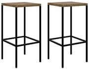 Kit 2 Banquetas Decorativas Altas Estilo Indutrial Steel Quadra 27816