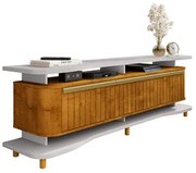 Rack Guarapari Off White/Naturalle Fresado - Bechara Móveis