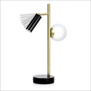 Abajur Ela 49X13X17,5Cm Metal Alumínio E Vidro 01Xmr11 / 01Xg9 - Old A... (PRETO)