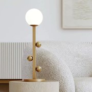 Abajur Graça Ø15X50Cm 01Xg9 Globo 12Cm - Usina 90030/1 (BT - Branco Texturizado, Branco (Fosco))