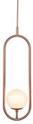 Pendente Elo 16X12X50Cm 01Xg9 Globo Ø12Cm - Usina 50020/1 (BT - Branco Texturizado, Branco (Fosco))