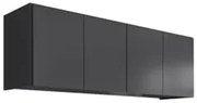 Armário de Cozinha Aéreo 118cm 4 Portas Monna Grafite Z34     - Mpozen